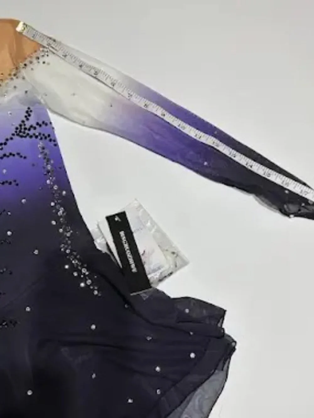 New Purple Navy Crystal Skating Dress Girls 10